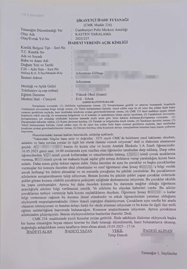 Akran zorbalığı şiddete dönüştü! Kız öğrencinin sırtı defalarca makasla yaralandı!